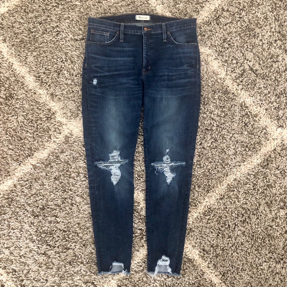 Madewell 9in High Rise Distressed Skinny, 32R